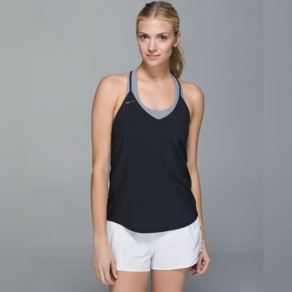 Lululemon Breezy Singlet Ladder Back Tank Top in Black